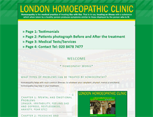 Tablet Screenshot of londonhomoeopathicclinic.co.uk